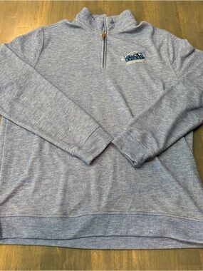 George Light Blue Heather Quarter-Zip Pullover - Size Large